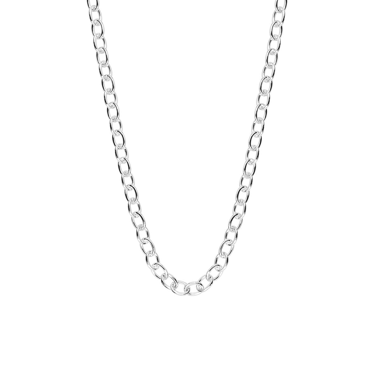 Collier Khadija en acier argenté – vue rapprochée