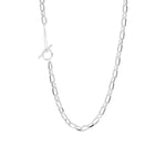 Collier Latifa en acier argenté – vue rapprochée