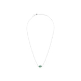 Collier Una en acier argenté, aventurine – vue d'ensemble