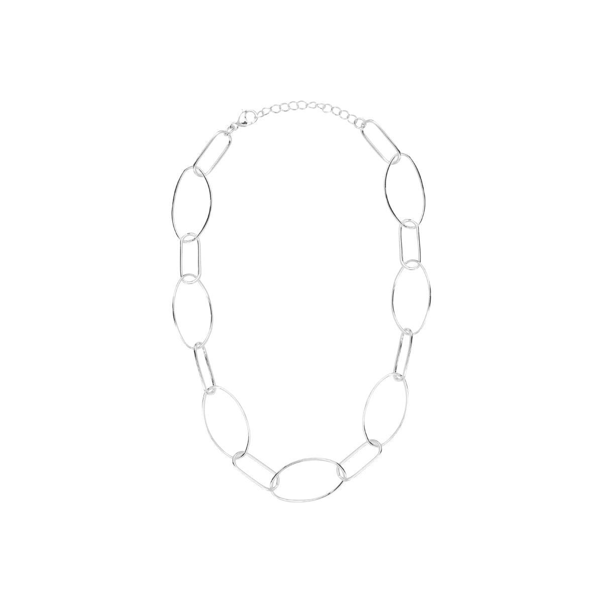 Collier Yael en acier argenté – vue d'ensemble