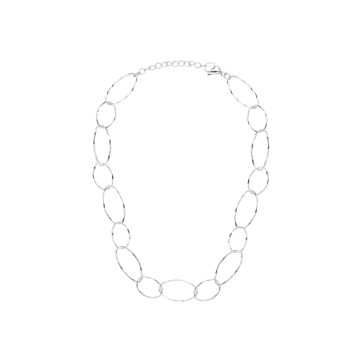 Collier Zia en acier argenté – vue d'ensemble