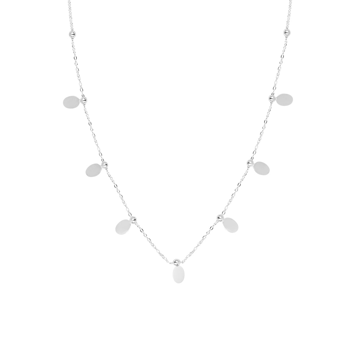 Collier Aaliyah en acier argenté – vue rapprochée