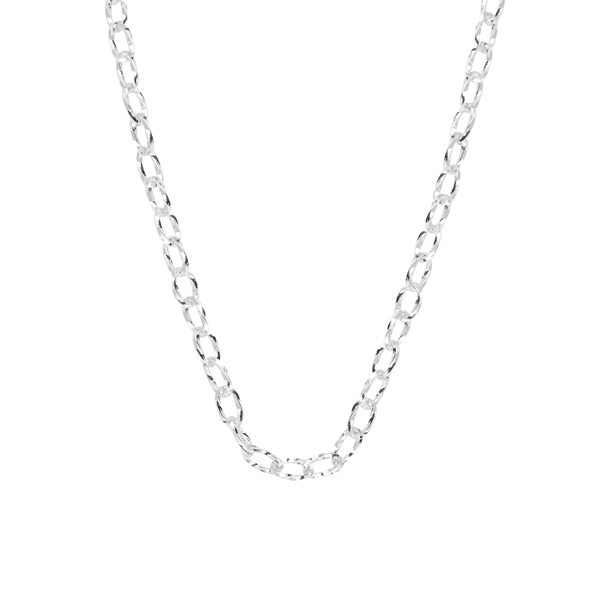 Collier Ananya en acier argenté – vue rapprochée