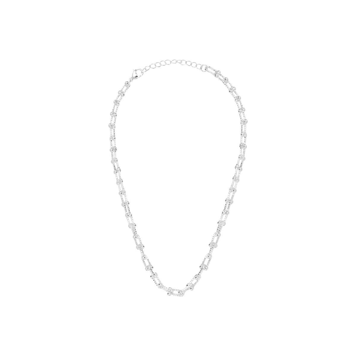Collier Ayumi en acier argenté – vue d'ensemble