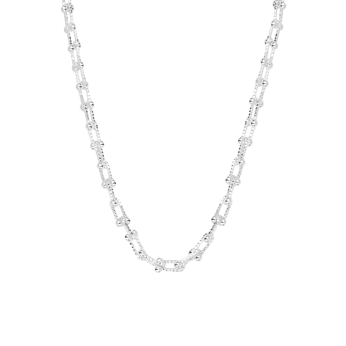 Collier Ayumi en acier argenté – vue rapprochée
