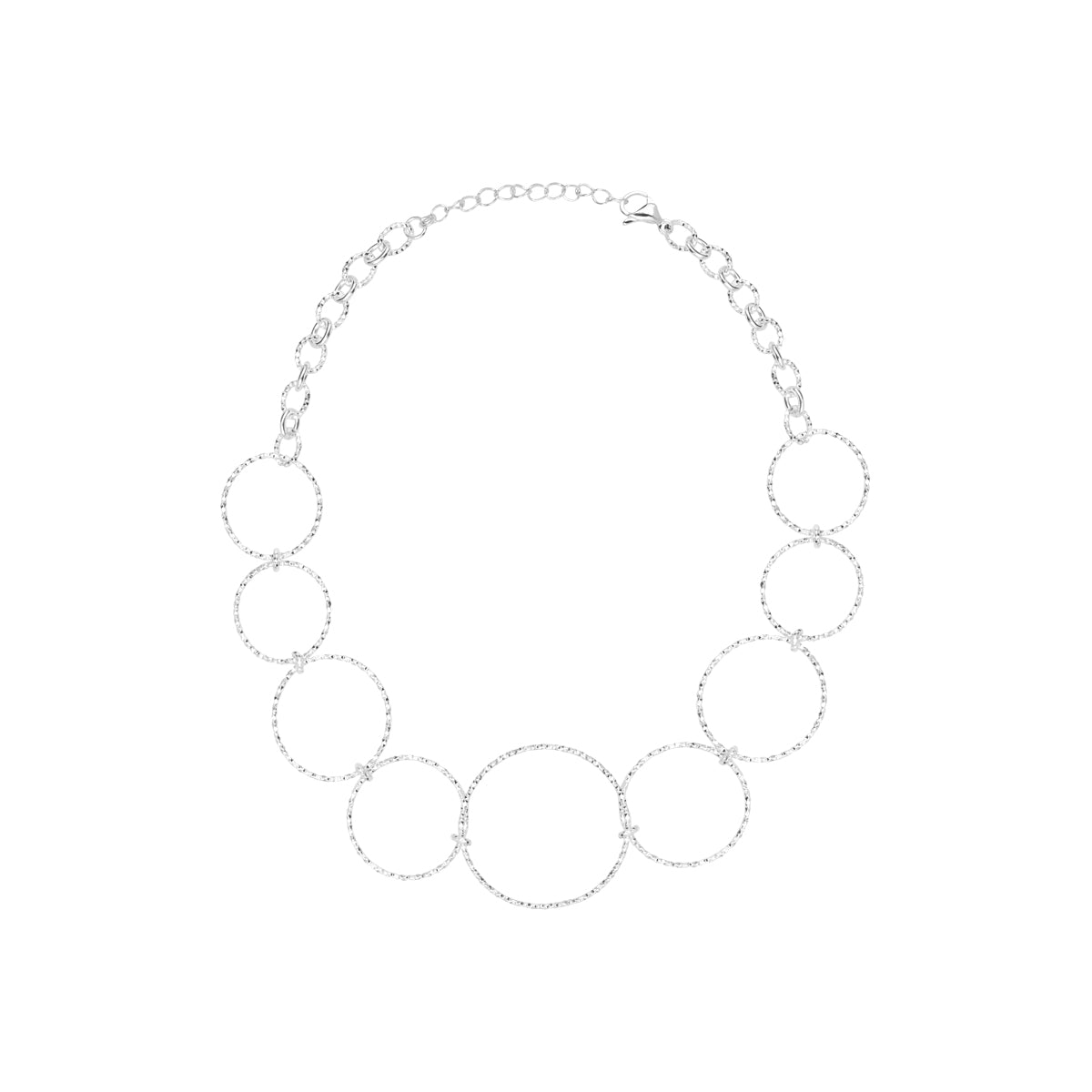 Collier Xia en acier argenté – vue d'ensemble