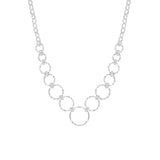 Collier Zia en acier argenté – vue rapprochée