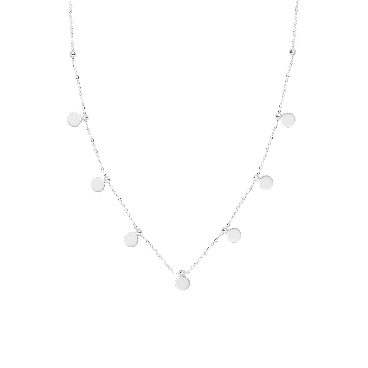 Collier Dalila en acier argenté – vue rapprochée