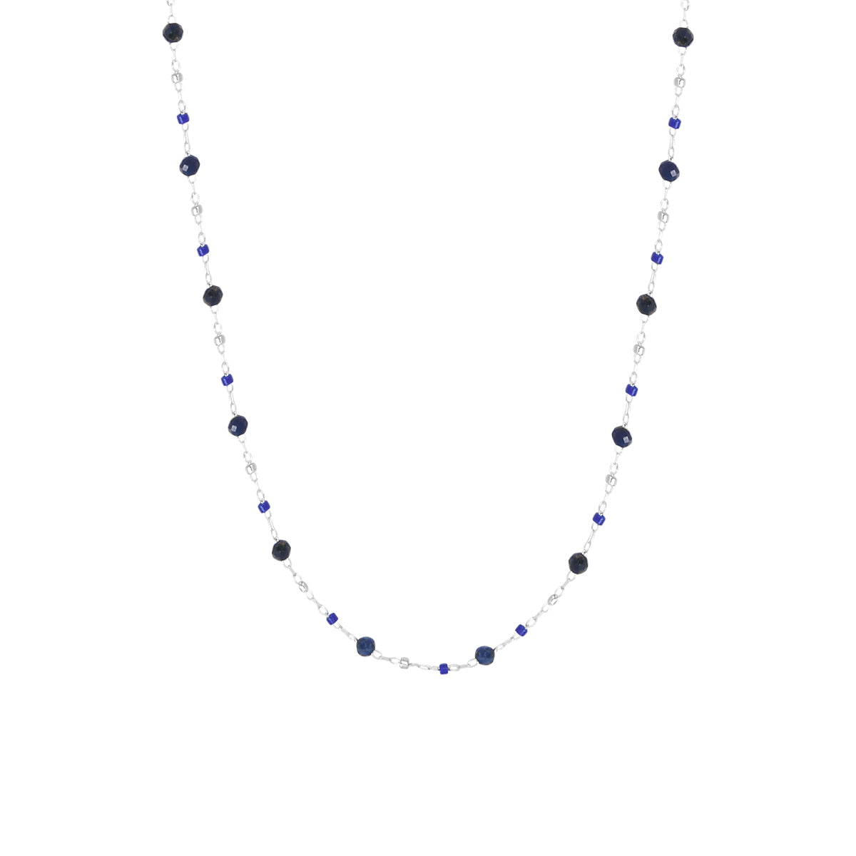 Collier Hanaé en acier argenté – vue rapprochée