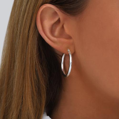 3mm U hoop earrings