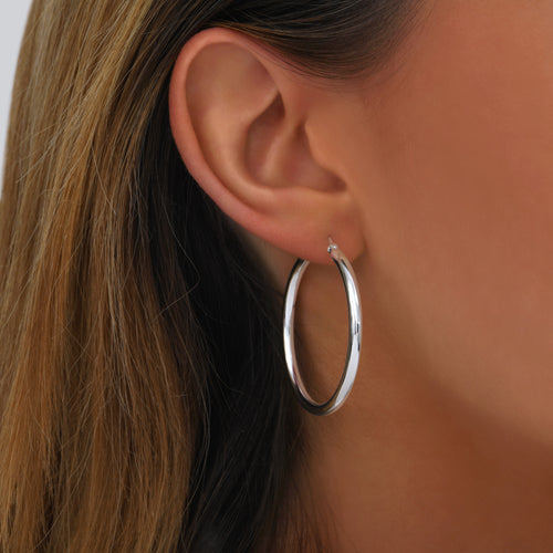 3mm U hoop earrings