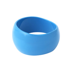 Bracelet jonc acétate bleu