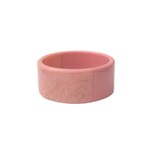 Bracelet jonc acétate beige rose anglais