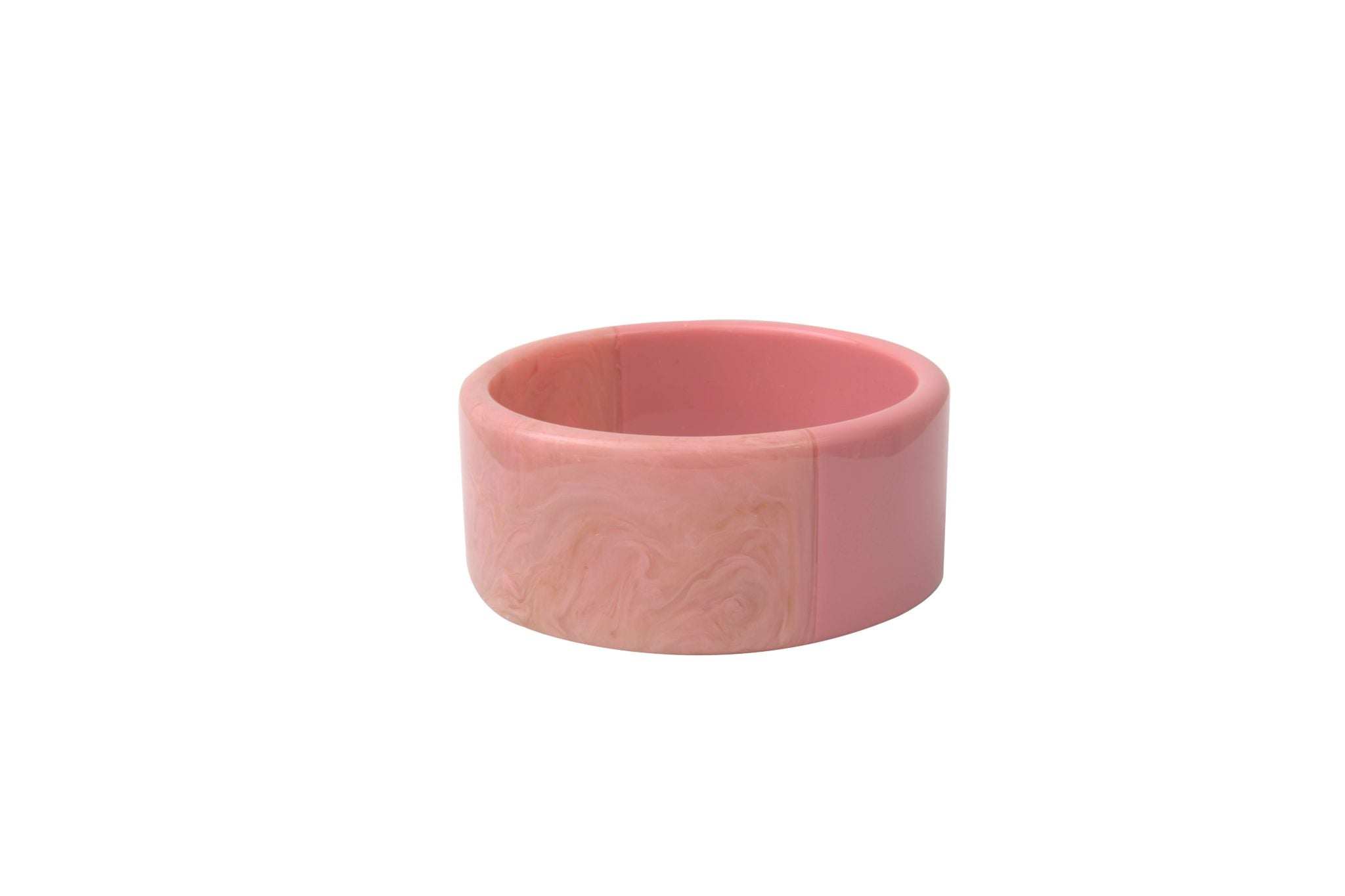 Bracelet jonc acétate beige rose anglais