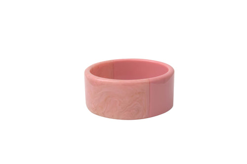 Bracelet jonc acétate beige rose anglais