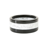 Bracelet jonc acétate noir blanc