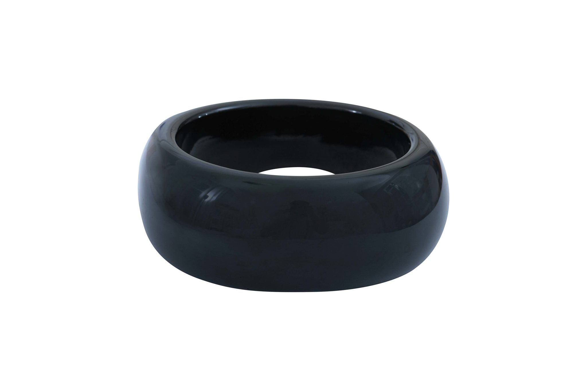 Bracelet jonc acétate noir