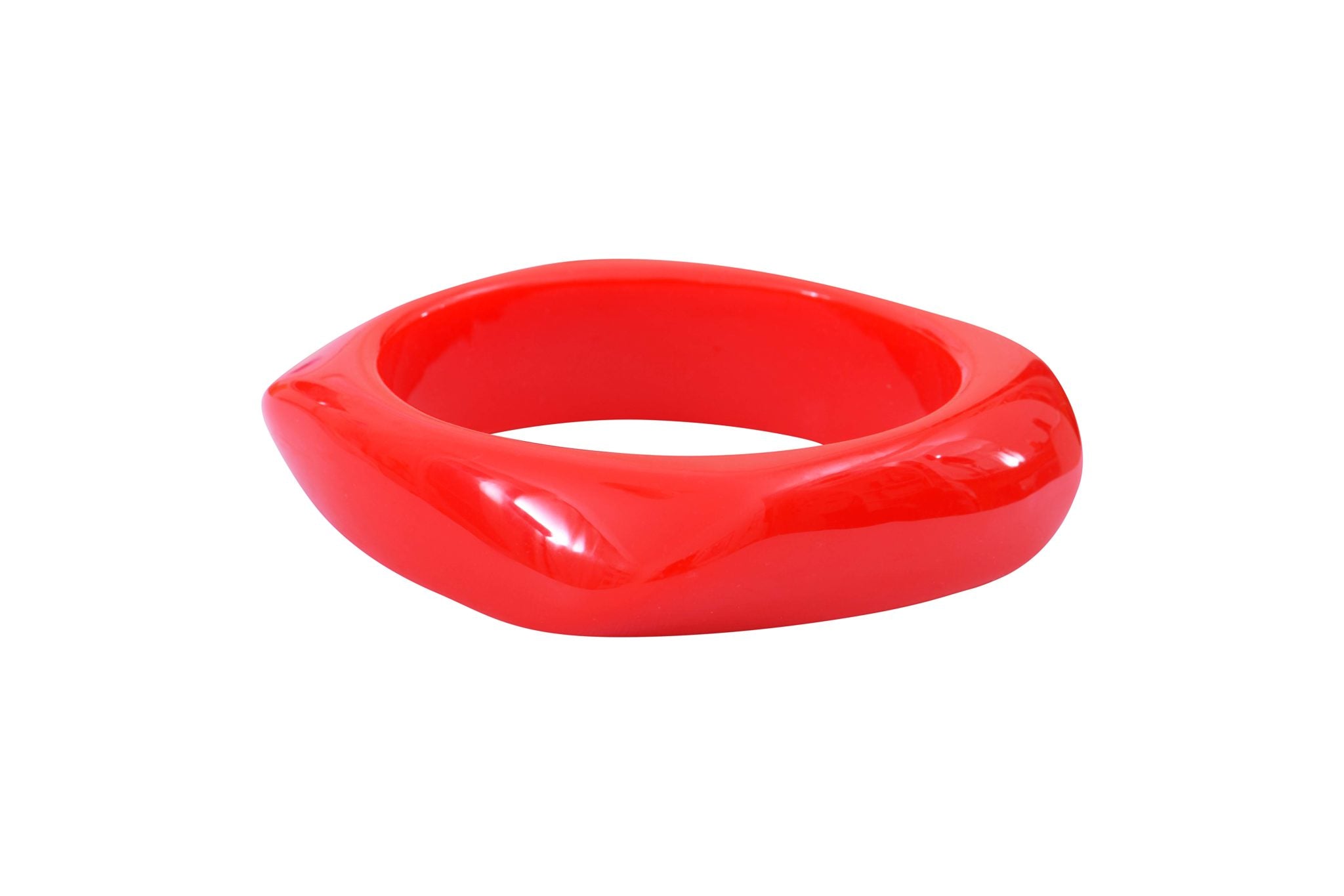 Bracelet jonc acétate rouge