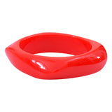 Bracelet jonc acétate rouge