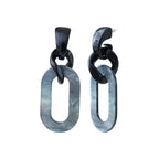 Steel acetate earrings