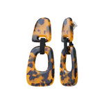 Boucles d'oreilles acetate gomme acier