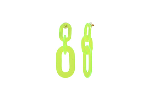 Acrylic steel earrings