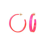Boucles d'oreilles acrylique acier