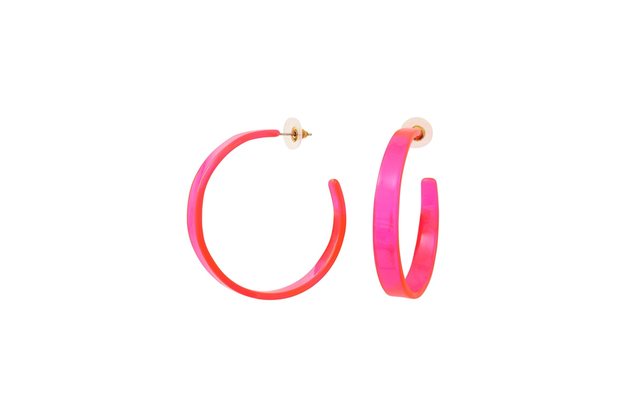 Boucles d'oreilles acrylique acier