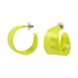 Boucles d'oreilles acrylique acier