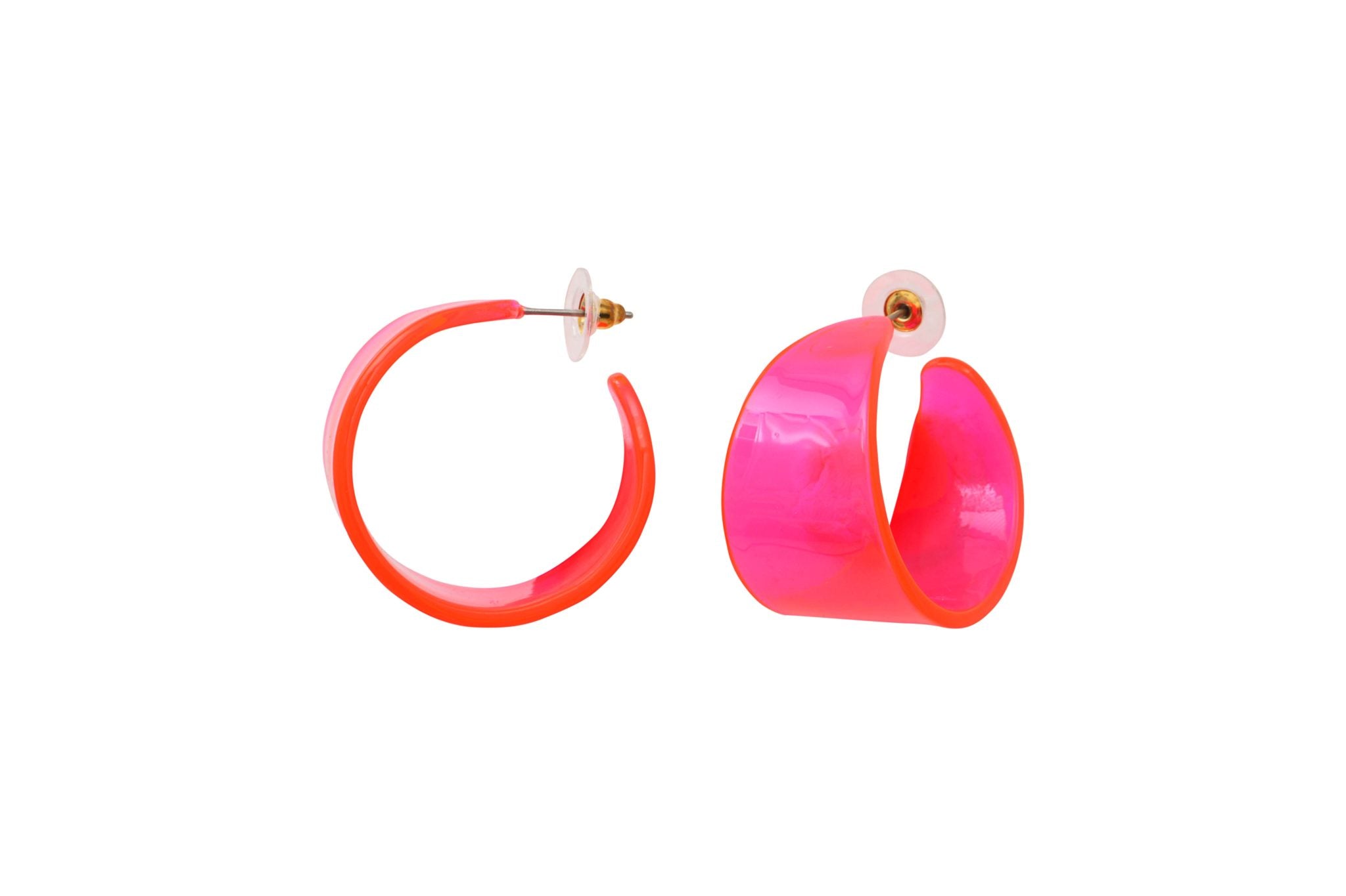 Boucles d'oreilles acrylique acier