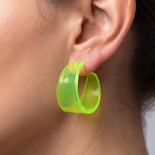 Boucles d'oreilles acrylique acier