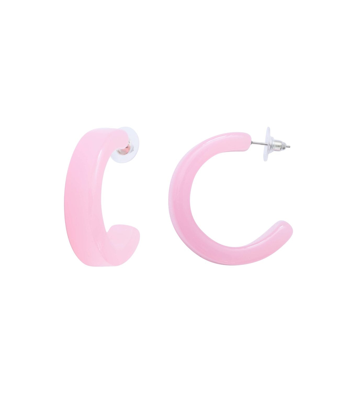 Boucles d'Oreilles acier acétate rose