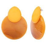 Boucles d'oreilles Acétate orange caramel