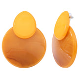 Boucles d'oreilles Acétate orange caramel