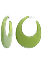 Green Acetate Steel Earrings