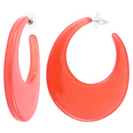 Boucles d'Oreilles Acier Acétate Framboise