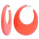 Boucles d'Oreilles Acier Acétate Framboise
