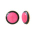 Boucles d'Oreilles clio métal doré résine noire rose