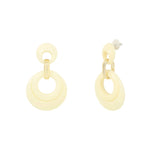 Boucles d'oreilles acier acétate crême et Or