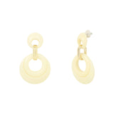 Boucles d'oreilles acier acétate crême et Or