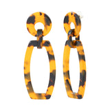 Boucles d'oreilles acier acétate écaille de tortue
