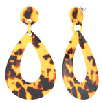 Boucles d'oreilles acier acétate écaille de tortue