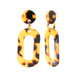 Boucles d'oreilles acier acétate écaille de tortue