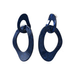 Boucles d'oreilles Acier Acétate Marine