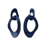 Boucles d'oreilles Acier Acétate Marine
