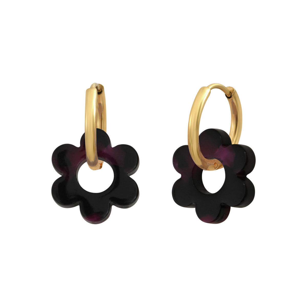 Boucles d'oreilles Flower 14mm