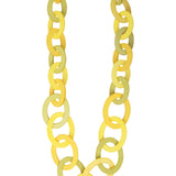 Sautoir Seventies Acétate jaune vert pâle