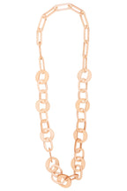 Seventies Long Necklace English Pink Acetate