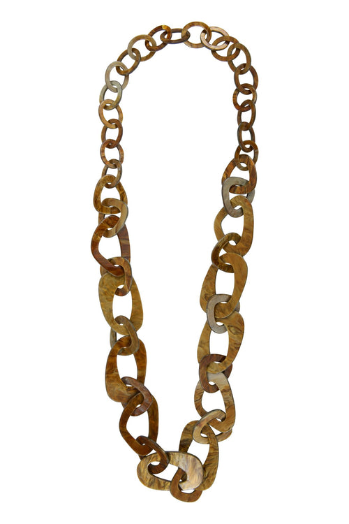 Seventies Amber Acetate Long Necklace