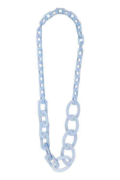 Seventies Blue Acetate Long Necklace